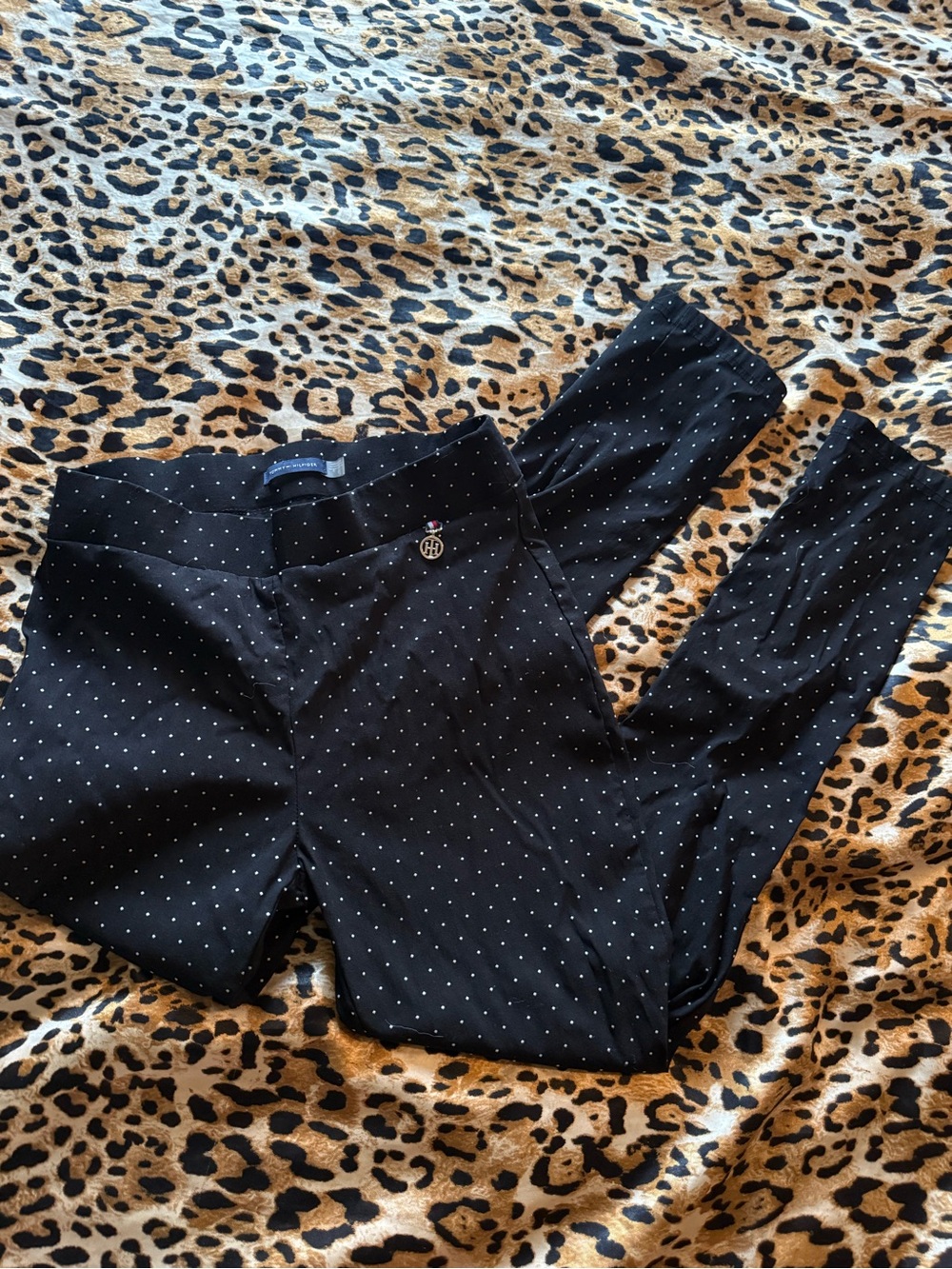 Tommy Hilfiger Women’s Black Polka Dot Trousers